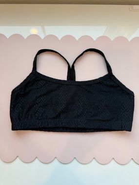 Beyond Yoga Black Snakeskin Seamless Sports Bralette